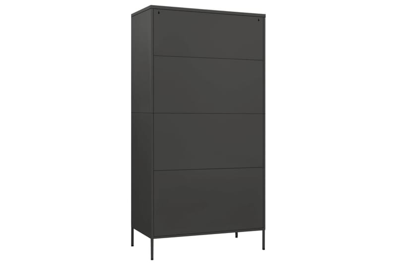 Garderobe antrasitt 90x50x180 cm stål - Antrasittgrå - Oppbevaring - Garderober & garderobesystem