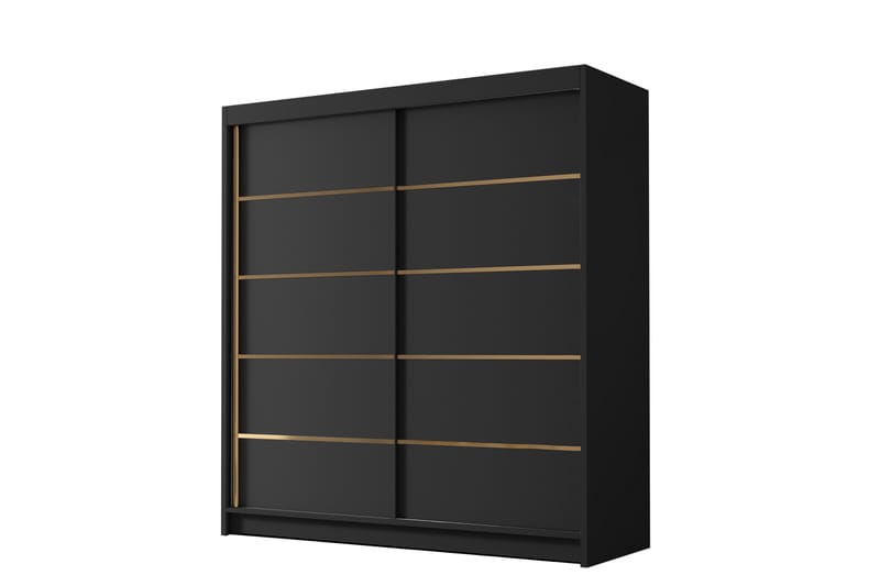 Garderobe Bali 180x215 cm - Svart - Oppbevaring - Garderober & garderobesystem