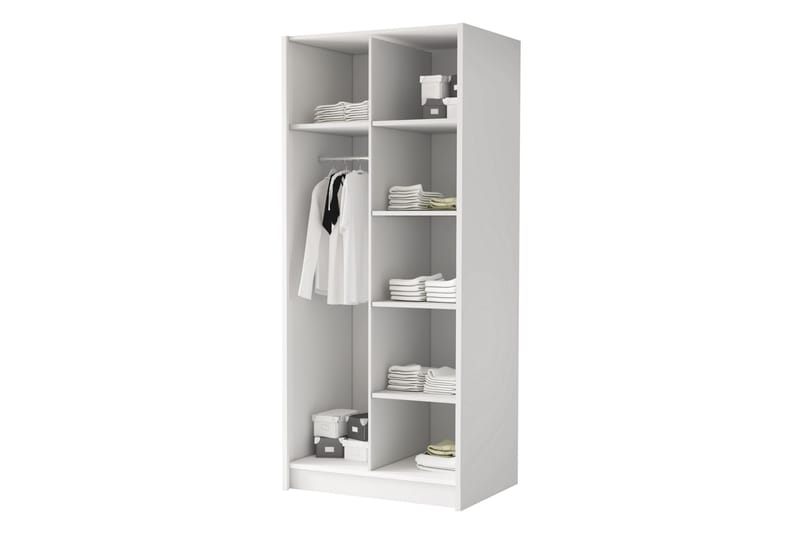 Garderobe Barriga 100 cm - Hvit/Gull - Oppbevaring - Garderober & garderobesystem