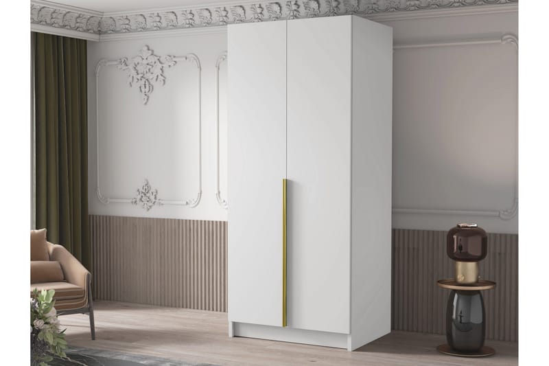 Garderobe Barriga 100 cm - Hvit/Gull - Oppbevaring - Garderober & garderobesystem