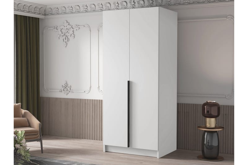 Garderobe Barriga 100 cm - Hvit/Svart - Oppbevaring - Garderober & garderobesystem