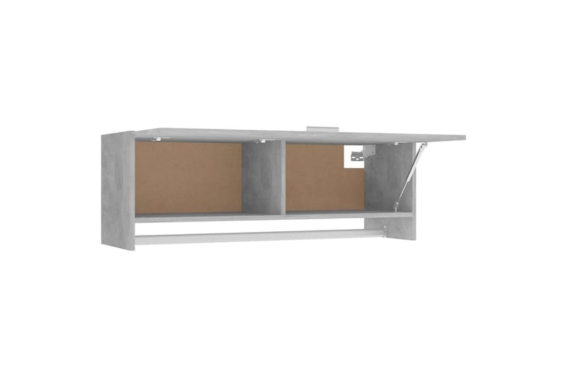 Garderobe betonggrå 100x32,5x35 cm sponplate - Grå - Oppbevaring - Garderober & garderobesystem