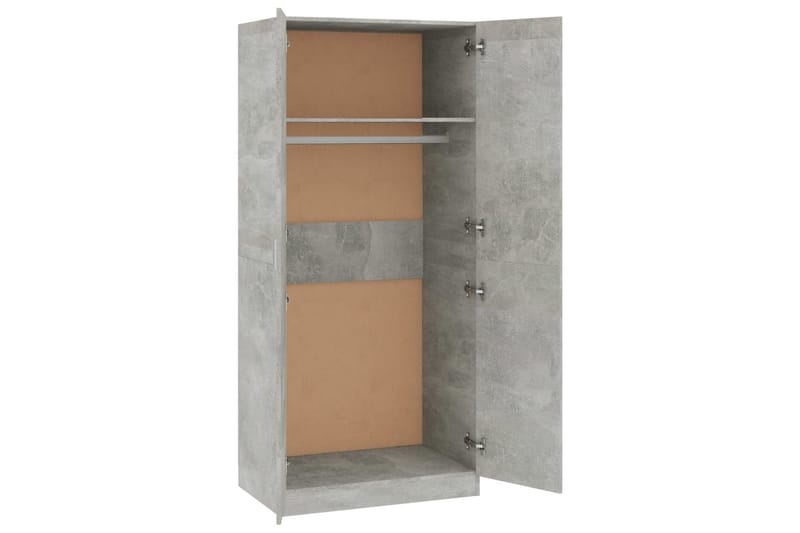 Garderobe betonggrå 80x52x180 cm sponplate - Oppbevaring - Garderober & garderobesystem