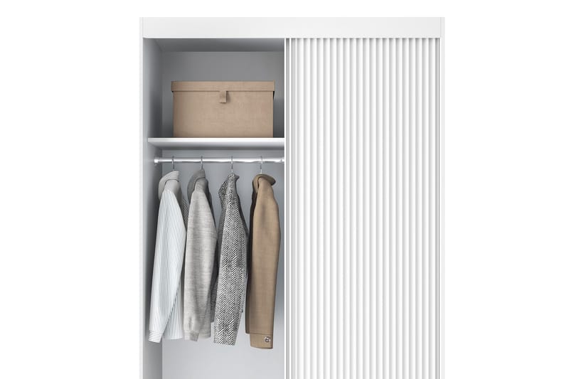 Garderobe Biancco 120x220 cm - Hvit - Oppbevaring - Garderober & garderobesystem