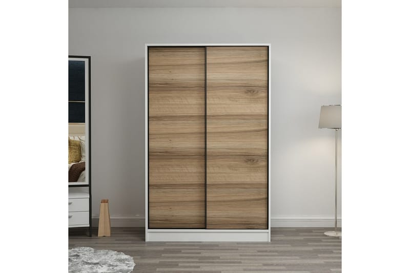 Garderobe Cambrian 120 cm - Brun/Hvit - Oppbevaring - Garderober & garderobesystem