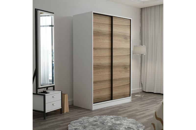 Garderobe Cambrian 120 cm - Brun/Hvit - Oppbevaring - Garderober & garderobesystem