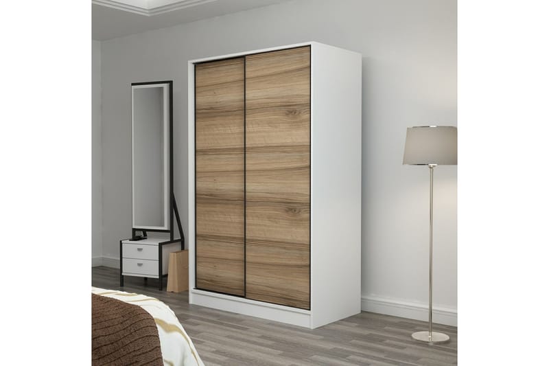 Garderobe Cambrian 120 cm - Brun/Hvit - Oppbevaring - Garderober & garderobesystem