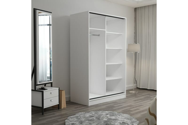 Garderobe Cambrian 120 cm - Grå/Hvit - Oppbevaring - Garderober & garderobesystem