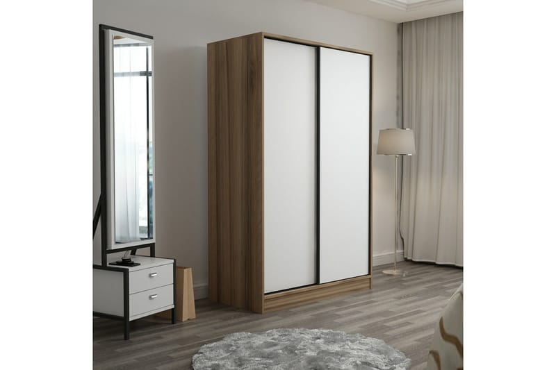 Garderobe Cambrian 120 cm - Hvit/Brun - Oppbevaring - Garderober & garderobesystem