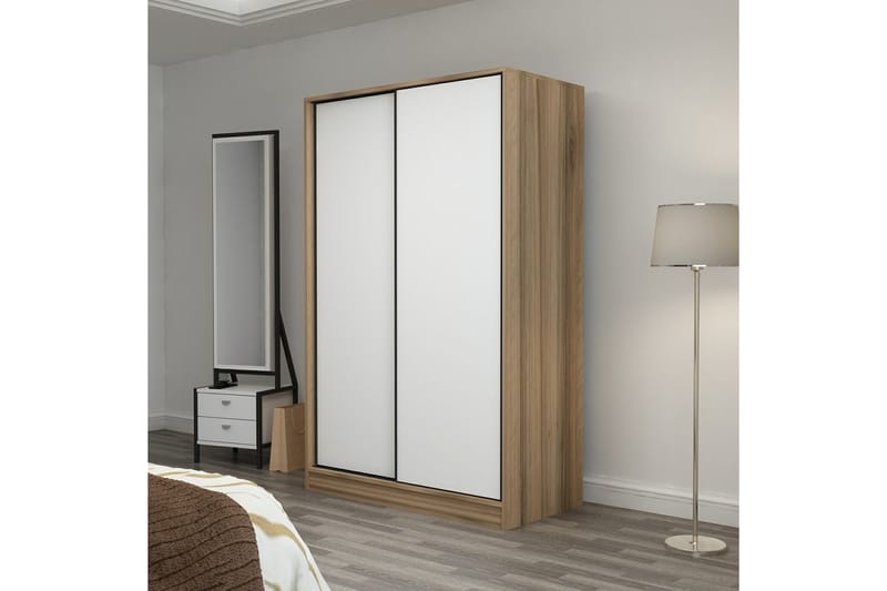 Garderobe Cambrian 120 cm - Hvit/Brun - Oppbevaring - Garderober & garderobesystem