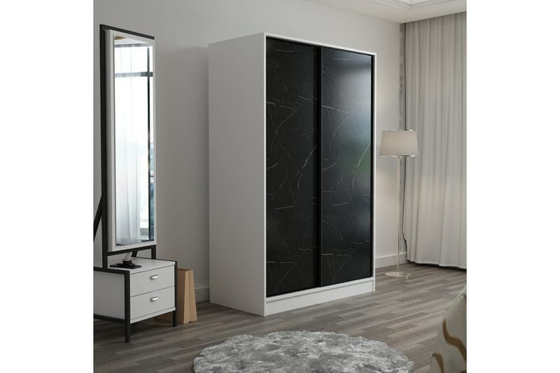 Garderobe Cambrian 120 cm - Svart/Hvit - Oppbevaring - Garderober & garderobesystem