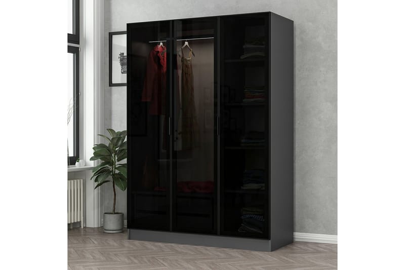 Garderobe Cambrian 135 cm - Antrasitt - Oppbevaring - Garderober & garderobesystem