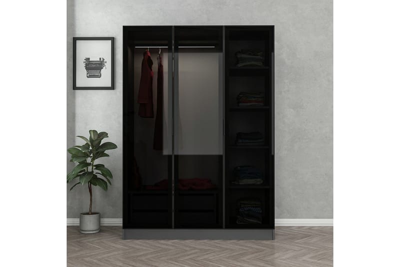 Garderobe Cambrian 135 cm - Antrasitt - Oppbevaring - Garderober & garderobesystem