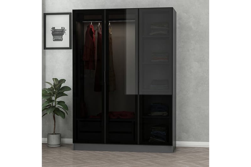 Garderobe Cambrian 135 cm - Antrasitt - Oppbevaring - Garderober & garderobesystem