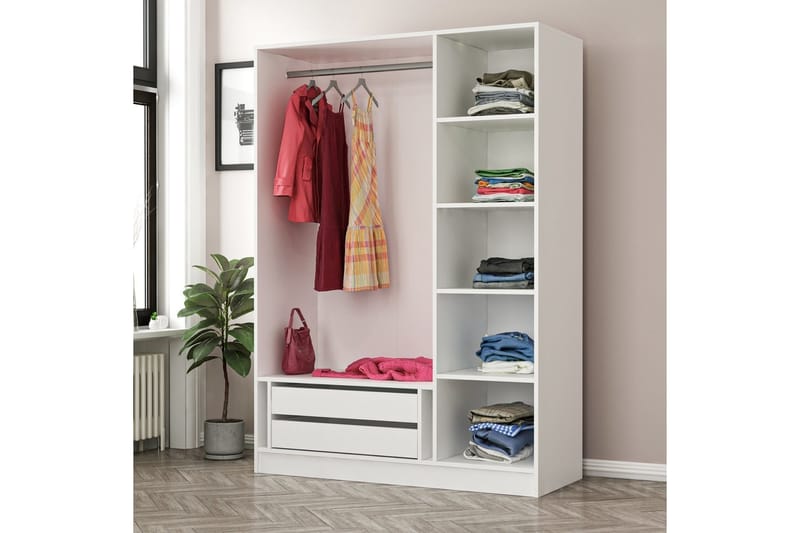 Garderobe Cambrian 135 cm - Beige - Oppbevaring - Garderober & garderobesystem