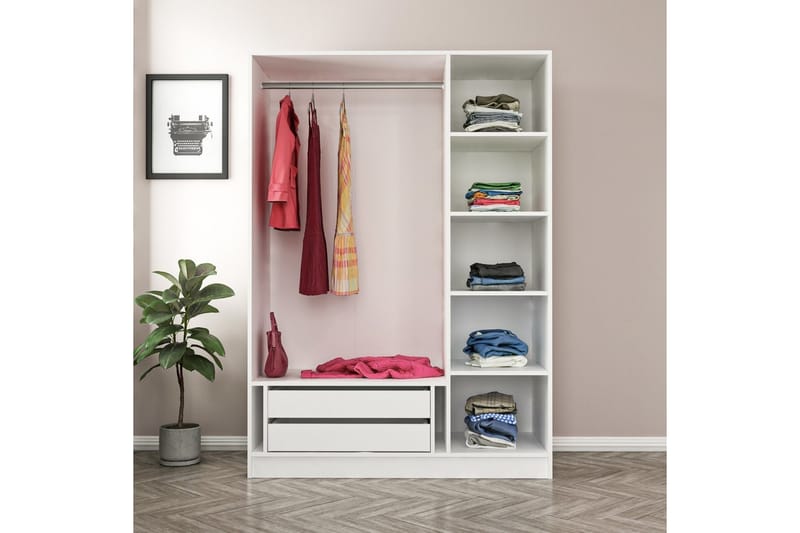 Garderobe Cambrian 135 cm - Beige - Oppbevaring - Garderober & garderobesystem