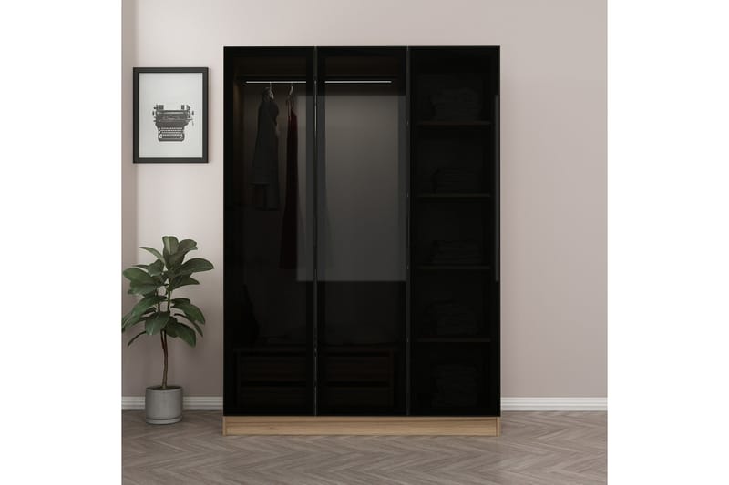 Garderobe Cambrian 135 cm - Brun - Oppbevaring - Garderober & garderobesystem