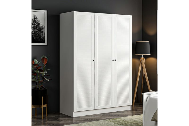 Garderobe Cambrian 135 cm - Hvit - Oppbevaring - Garderober & garderobesystem