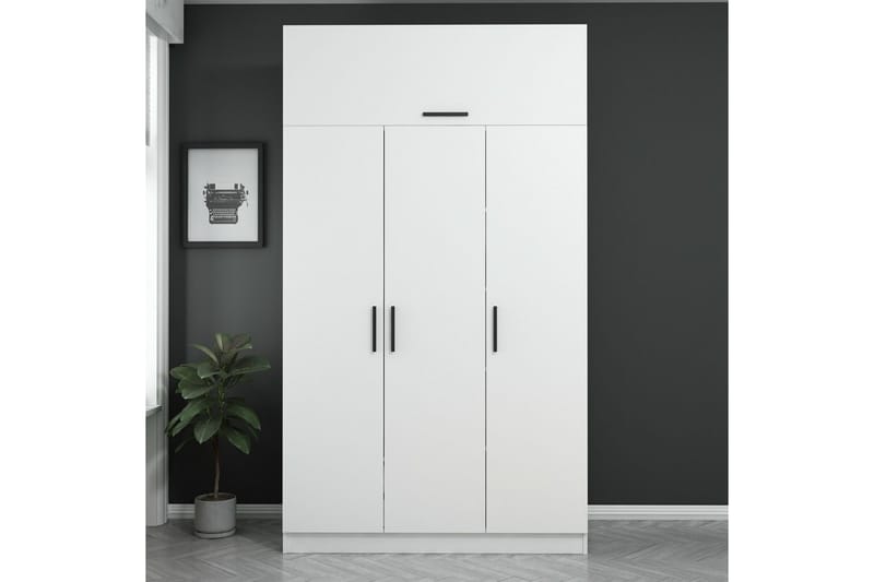 Garderobe Cambrian 135 cm - Hvit - Oppbevaring - Garderober & garderobesystem