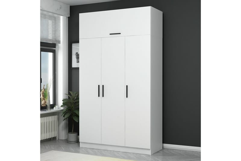 Garderobe Cambrian 135 cm - Hvit - Oppbevaring - Garderober & garderobesystem