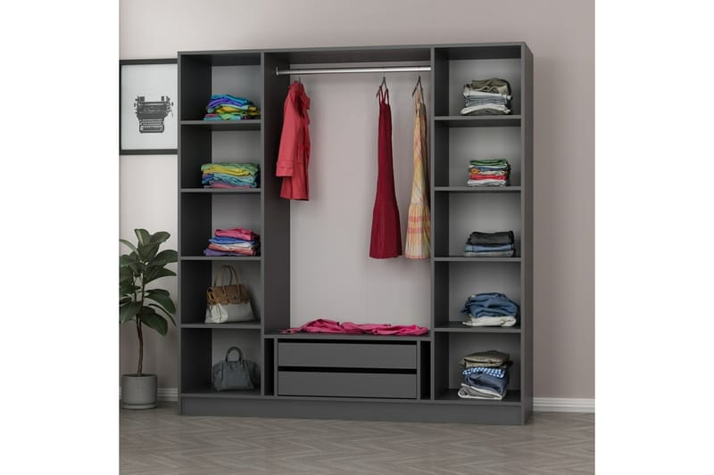 Garderobe Cambrian 180 cm - Antrasitt - Oppbevaring - Garderober & garderobesystem