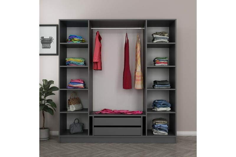 Garderobe Cambrian 180 cm - Antrasitt - Oppbevaring - Garderober & garderobesystem