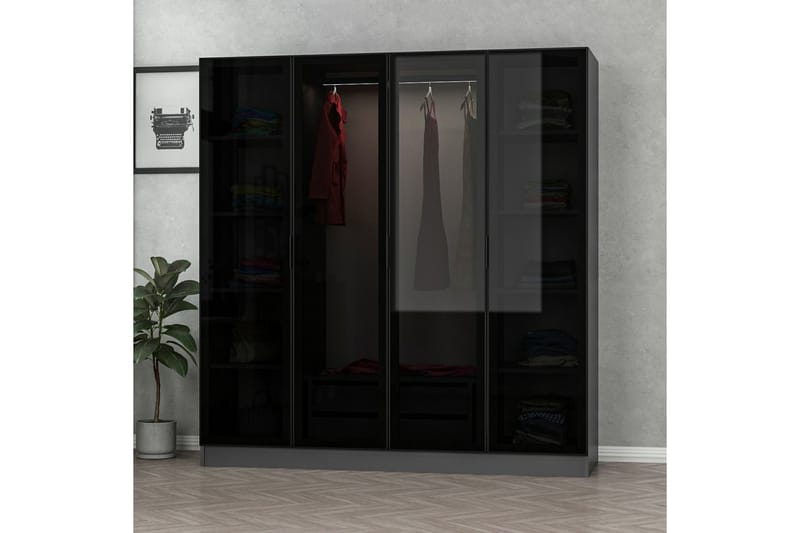 Garderobe Cambrian 180 cm - Antrasitt - Oppbevaring - Garderober & garderobesystem