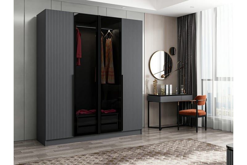 Garderobe Cambrian 180 cm - Antrasitt - Oppbevaring - Garderober & garderobesystem