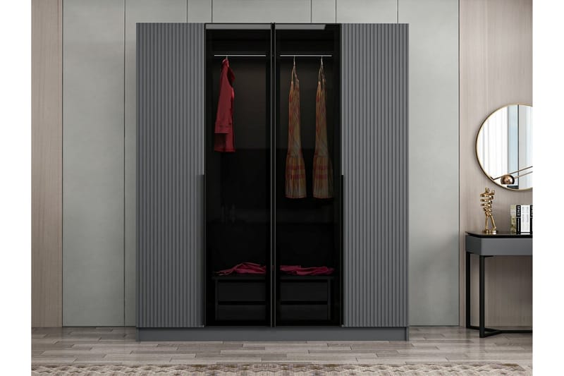 Garderobe Cambrian 180 cm - Antrasitt - Oppbevaring - Garderober & garderobesystem