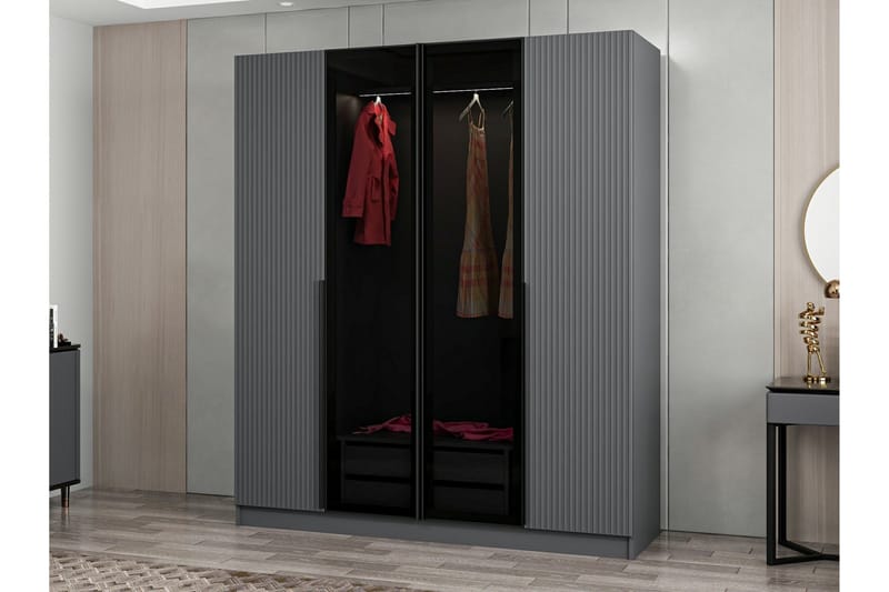 Garderobe Cambrian 180 cm - Antrasitt - Oppbevaring - Garderober & garderobesystem