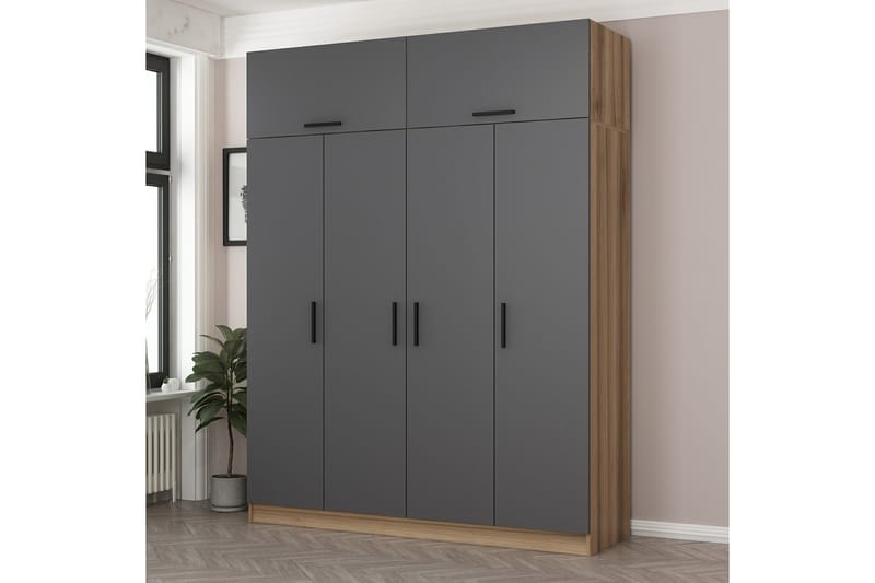 Garderobe Cambrian 180 cm - Antrasitt - Oppbevaring - Garderober & garderobesystem