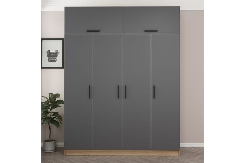 Garderobe Cambrian 180 cm - Antrasitt - Oppbevaring - Garderober & garderobesystem