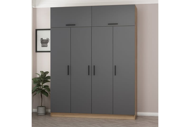 Garderobe Cambrian 180 cm - Antrasitt - Oppbevaring - Garderober & garderobesystem