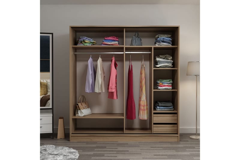 Garderobe Cambrian 180 cm - Brun - Oppbevaring - Garderober & garderobesystem