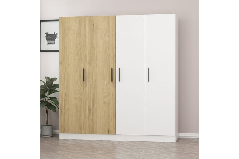 Garderobe Cambrian 180 cm - Brun/Hvit - Oppbevaring - Garderober & garderobesystem