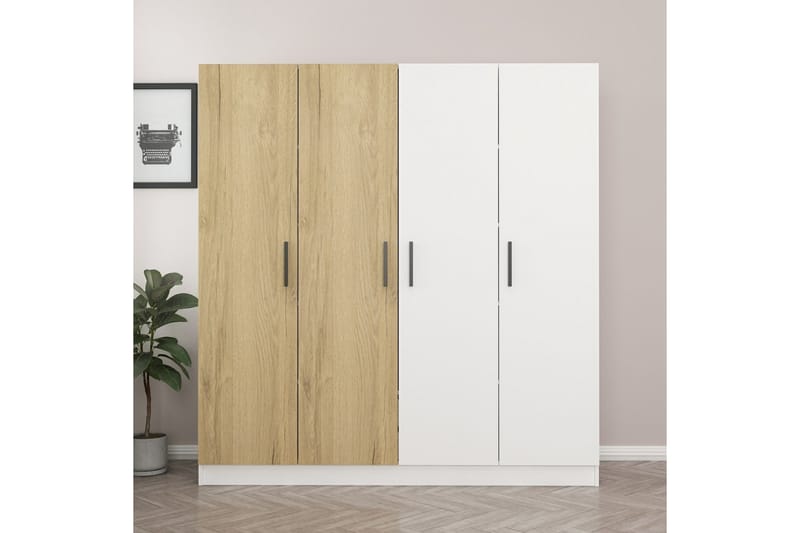 Garderobe Cambrian 180 cm - Brun/Hvit - Oppbevaring - Garderober & garderobesystem