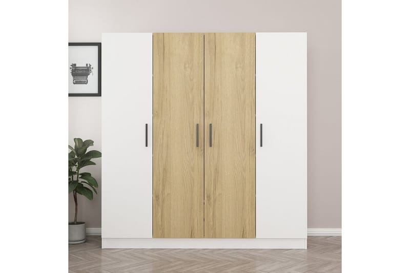 Garderobe Cambrian 180 cm - Brun/Hvit - Oppbevaring - Garderober & garderobesystem