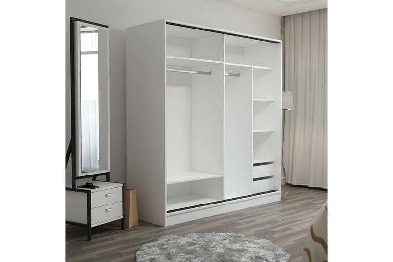 Garderobe Cambrian 180 cm - Brun/Hvit - Oppbevaring - Garderober & garderobesystem