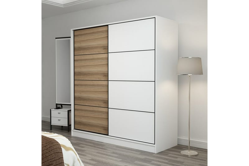 Garderobe Cambrian 180 cm - Brun/Hvit - Oppbevaring - Garderober & garderobesystem