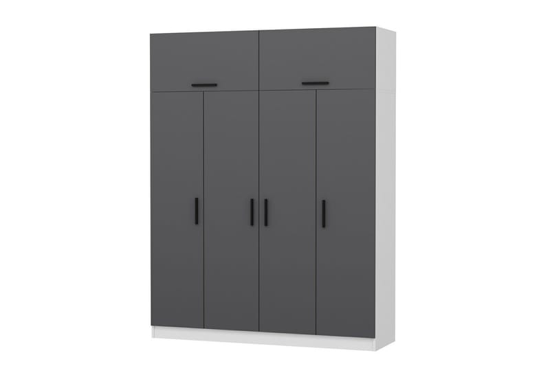 Garderobe Cambrian 180 cm - Grå/Hvit - Oppbevaring - Garderober & garderobesystem