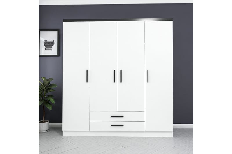 Garderobe Cambrian 180 cm - Hvit - Oppbevaring - Garderober & garderobesystem