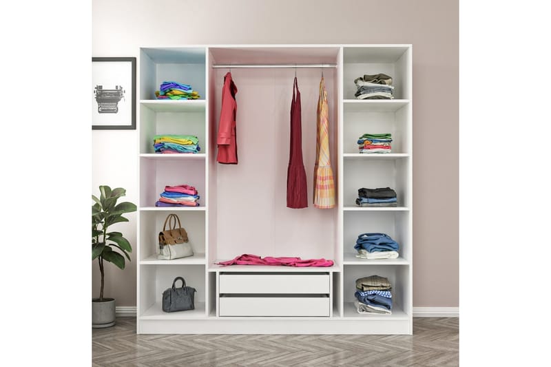 Garderobe Cambrian 180 cm - Hvit - Oppbevaring - Garderober & garderobesystem