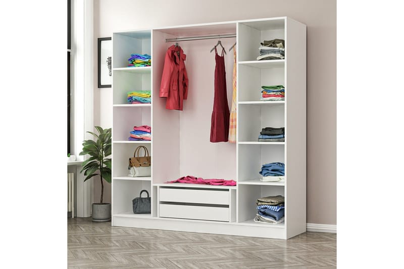 Garderobe Cambrian 180 cm - Hvit - Oppbevaring - Garderober & garderobesystem