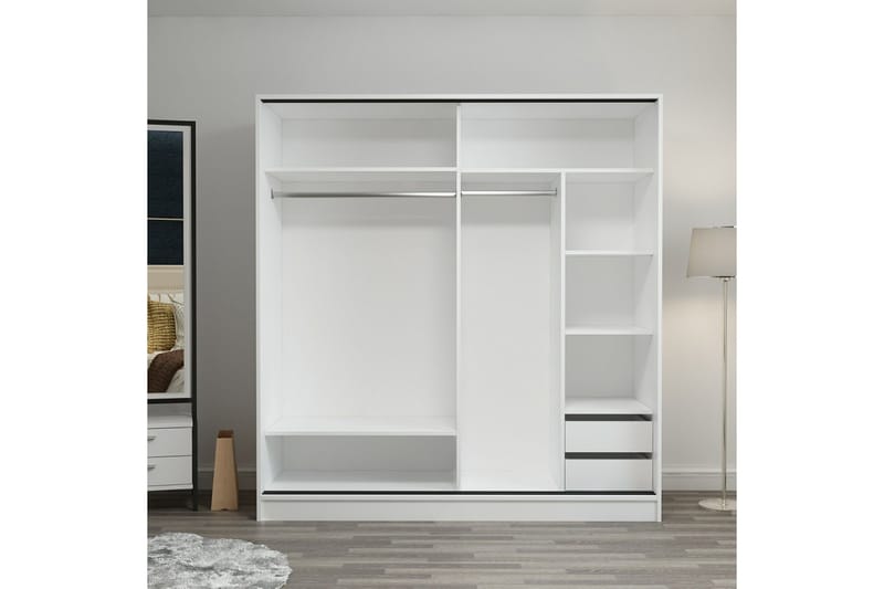 Garderobe Cambrian 220 cm - Antrasitt - Oppbevaring - Garderober & garderobesystem