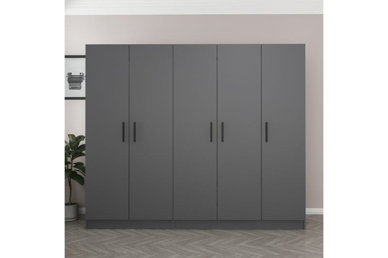 Garderobe Cambrian 225 cm - Antrasitt - Oppbevaring - Garderober & garderobesystem