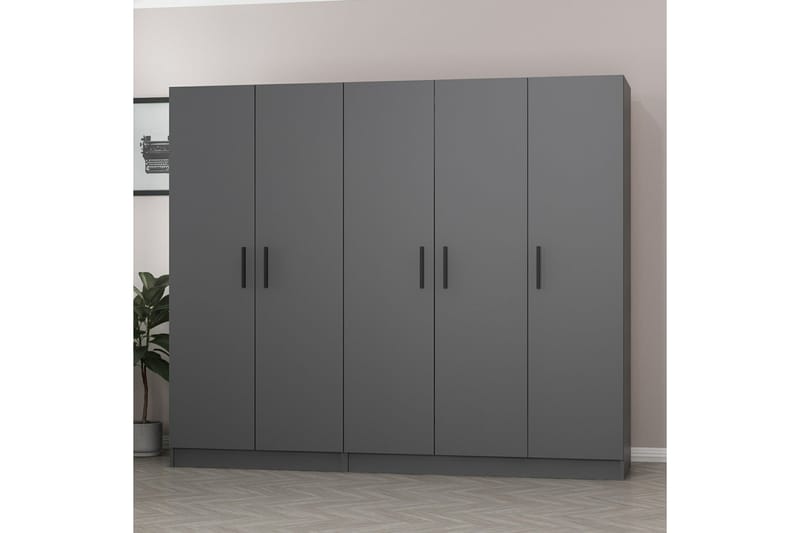 Garderobe Cambrian 225 cm - Antrasitt - Oppbevaring - Garderober & garderobesystem