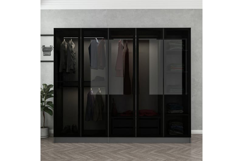 Garderobe Cambrian 225 cm - Antrasitt - Oppbevaring - Garderober & garderobesystem