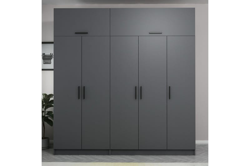 Garderobe Cambrian 225 cm - Antrasitt - Oppbevaring - Garderober & garderobesystem