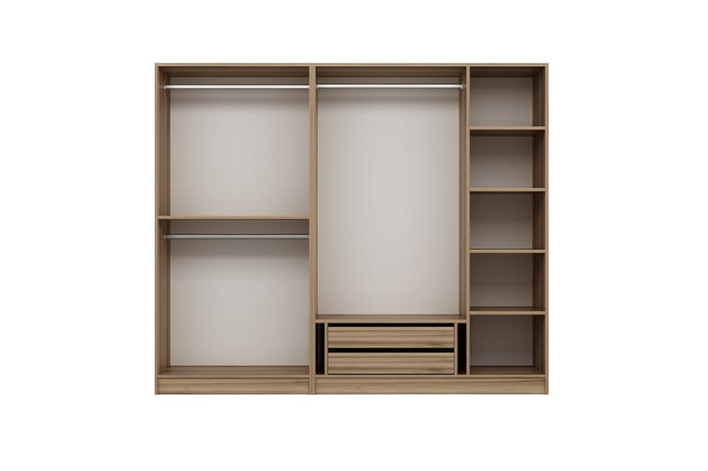 Garderobe Cambrian 225 cm - Brun - Oppbevaring - Garderober & garderobesystem