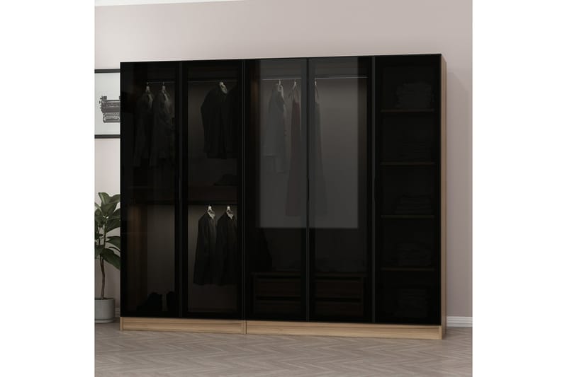 Garderobe Cambrian 225 cm - Brun - Oppbevaring - Garderober & garderobesystem